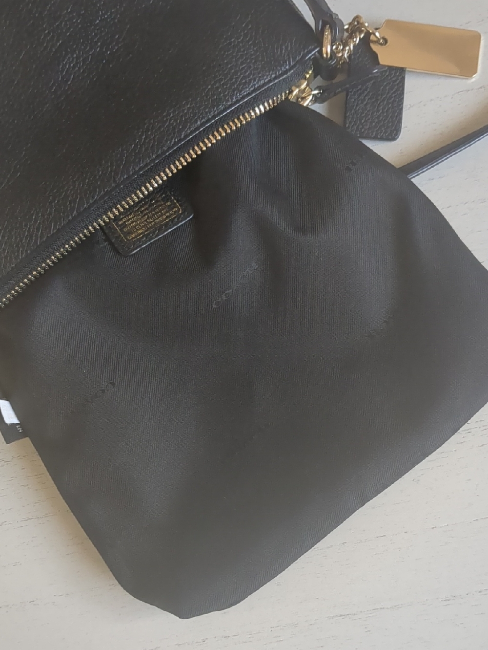 Coach black leather crossbody purse/bag - Picture 8 of 12